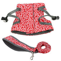 HKM-3161533 Japanese Style Cat Towing Rope Harness - Breathable Polyester Canvas, Sizes XS/S, 3 Colors Available