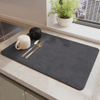 HKM-316179 Absorbent Square Drying Mat for Bar Counter and Kitchen Basin - Non-slip Water Draining Pad