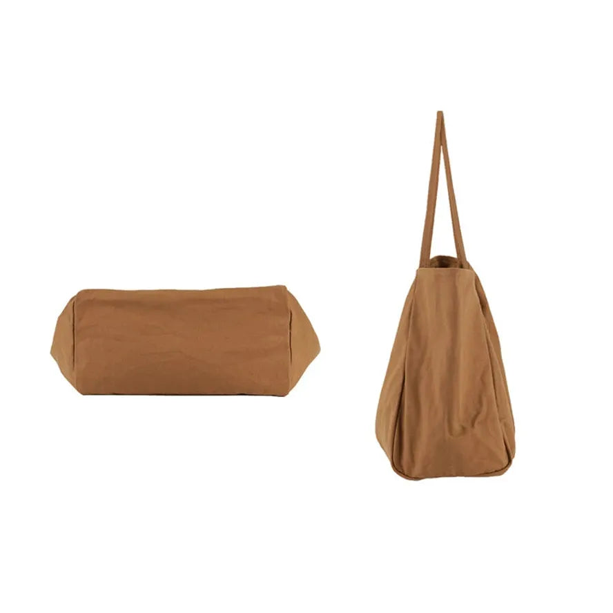 HKM-316179 Korean Style Large Canvas Shopping Bag - Simple Retro Shoulder Sling Bag