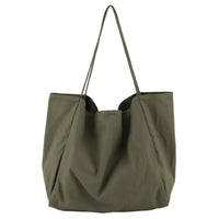 HKM-316179 Korean Style Large Canvas Shopping Bag - Simple Retro Shoulder Sling Bag