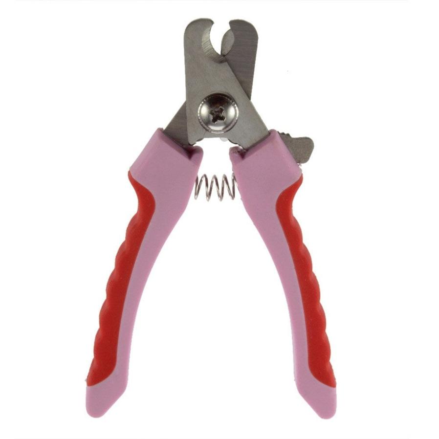 HKM-316179 Pet Nail Clippers Scissors for Dogs and Cats - Stainless Steel, 125mm, Pink
