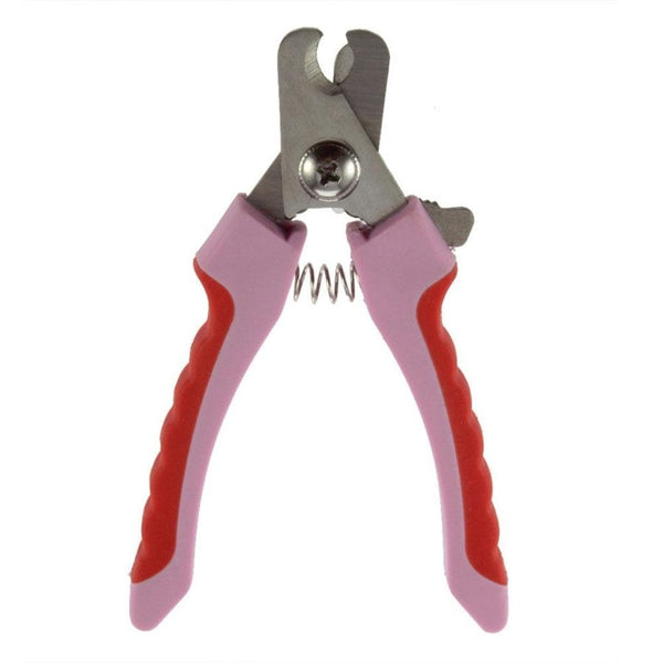 HKM-316179 Pet Nail Clippers Scissors for Dogs and Cats - Stainless Steel, 125mm, Pink