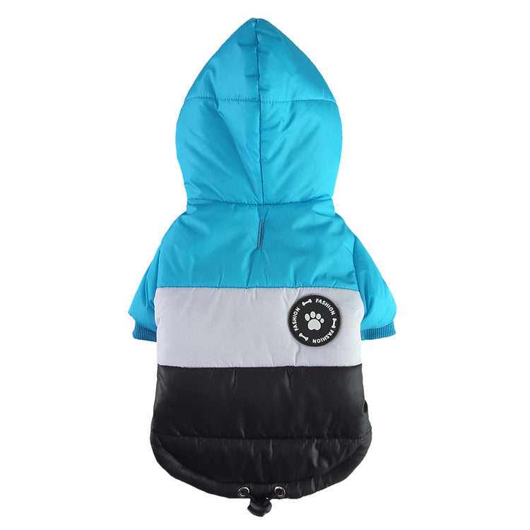 HKM-3161917 Warm Cotton Padded Dog Coat with Hauling Rope for Winter Weather