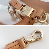 HKM-3162045 Leather Dog Leash and Chest Strap Set for Small and Medium Dogs