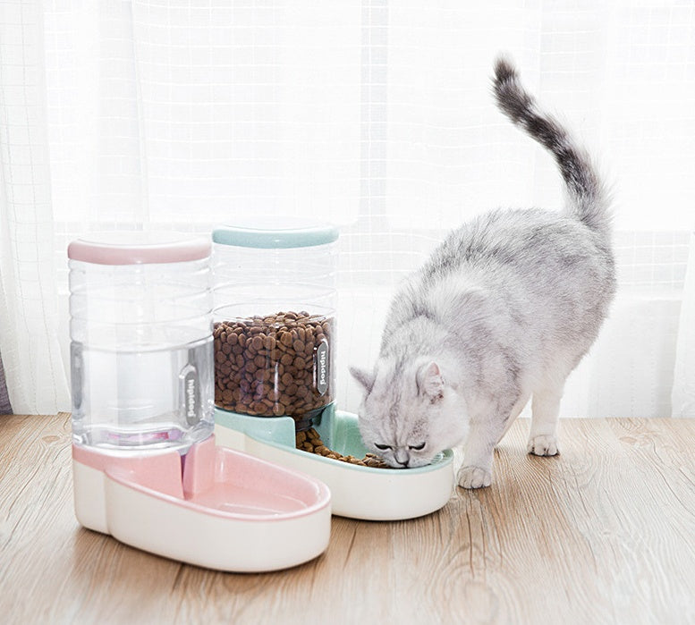 HKM-3162429 Automatic Pet Feeder and Water Fountain for Dogs and Cats - 3.8L Capacity