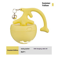 HKM-3163069 Interactive USB Rechargeable Cat Toy Ball with Obstacle Avoidance and Detachable Tail