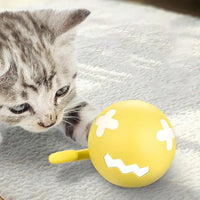 HKM-3163069 Interactive USB Rechargeable Cat Toy Ball with Obstacle Avoidance and Detachable Tail