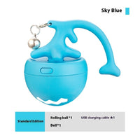 HKM-3163069 Interactive USB Rechargeable Cat Toy Ball with Obstacle Avoidance and Detachable Tail