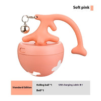 HKM-3163069 Interactive USB Rechargeable Cat Toy Ball with Obstacle Avoidance and Detachable Tail