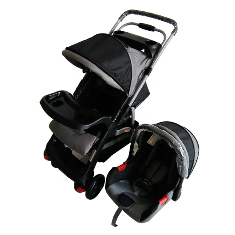 HKM-316307 Newborn Baby Stroller with Adjustable Canopy and Compact Folding Design