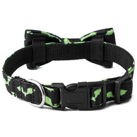 HKM-3164221 Skull and Bat Design Nylon Pet Leash and Collar for Dogs, Adjustable Sizes S, M, L