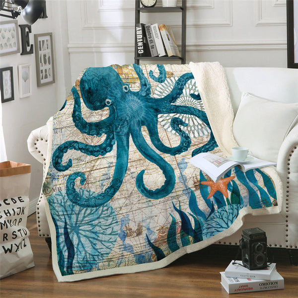 HKM-316435 European Style Comfort Coral Fleece Blanket - Soft Lamb Wool, 150x200cm, Plus Velvet Thickness