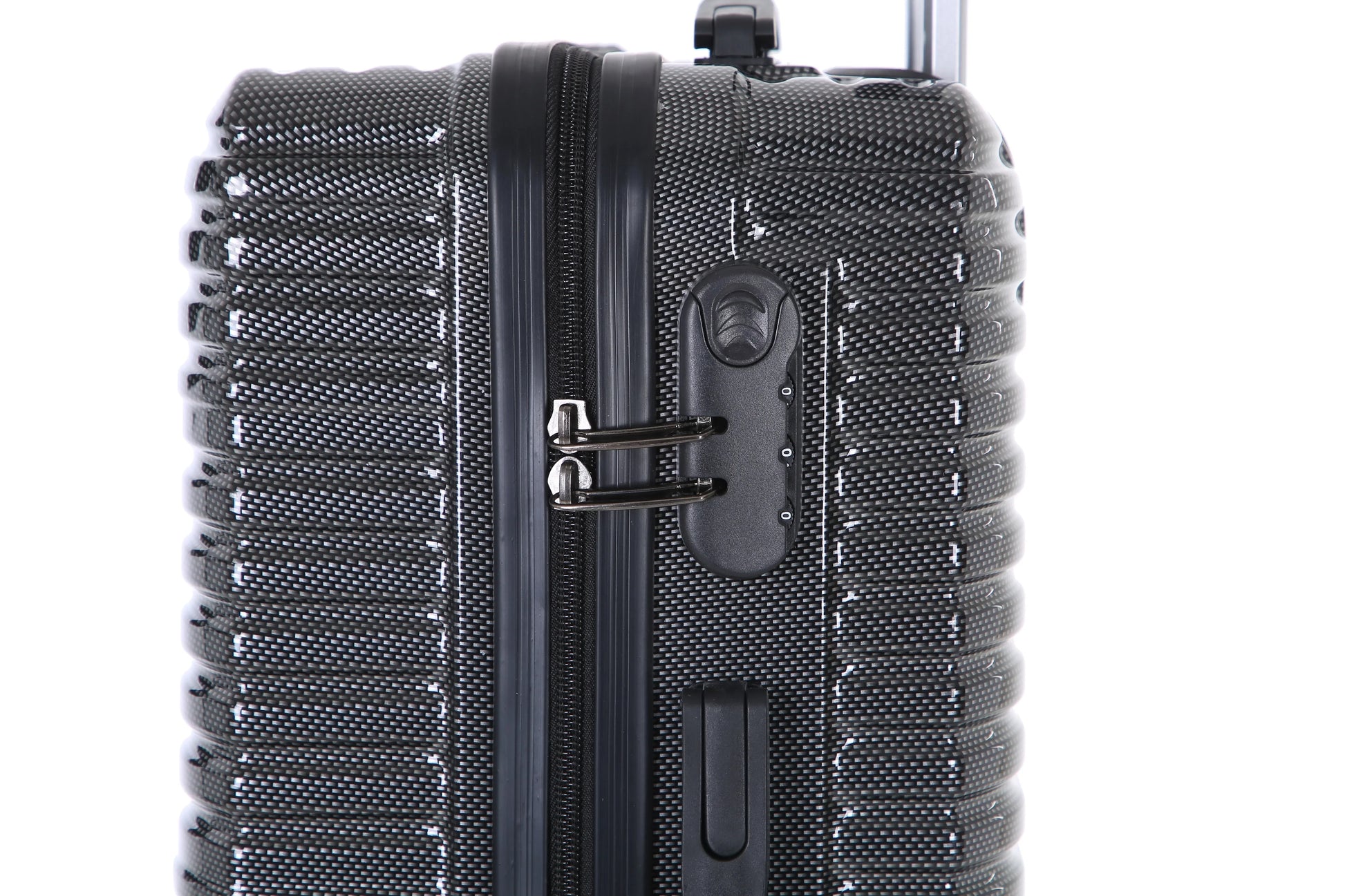 HKM-316499 3-Piece 360-Degree Hard Shell Trolley Luggage Set - 20/24/28 Inch Travel Suitcases in ABS and PC Materials