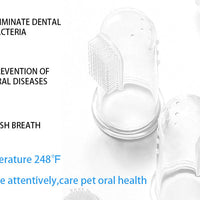 HKM-3165501 Soft Silicone Finger Toothbrush for Pets - Easy Dental Care for Dogs and Cats