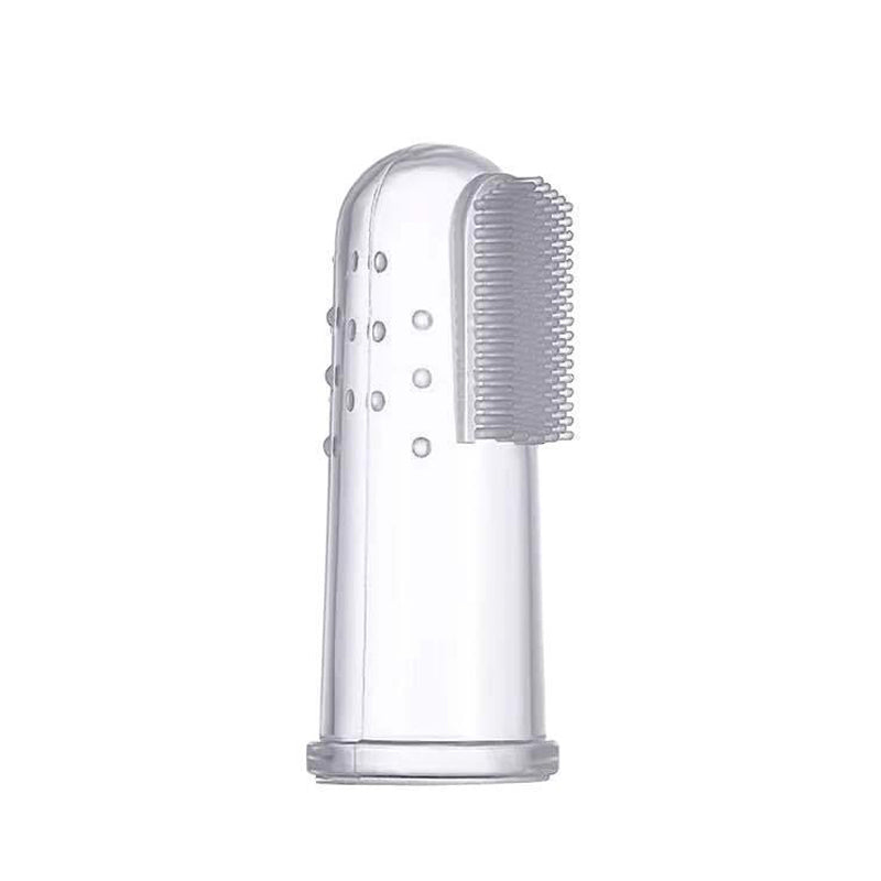 HKM-3165501 Soft Silicone Finger Toothbrush for Pets - Easy Dental Care for Dogs and Cats