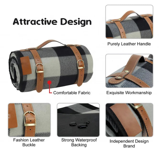 HKM-316627 Lightweight Waterproof Foldable Camping Mat for 6-8 People - PEVA Picnic Blanket