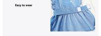 HKM-3166781 Embroidered Letter Denim Skirt for Dogs - Spring & Summer Fashion in Dark Blue and Light Blue