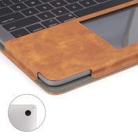 HKM-316819 Leather Laptop Sleeve Case for MacBook Pro 13 with Pen Holder
