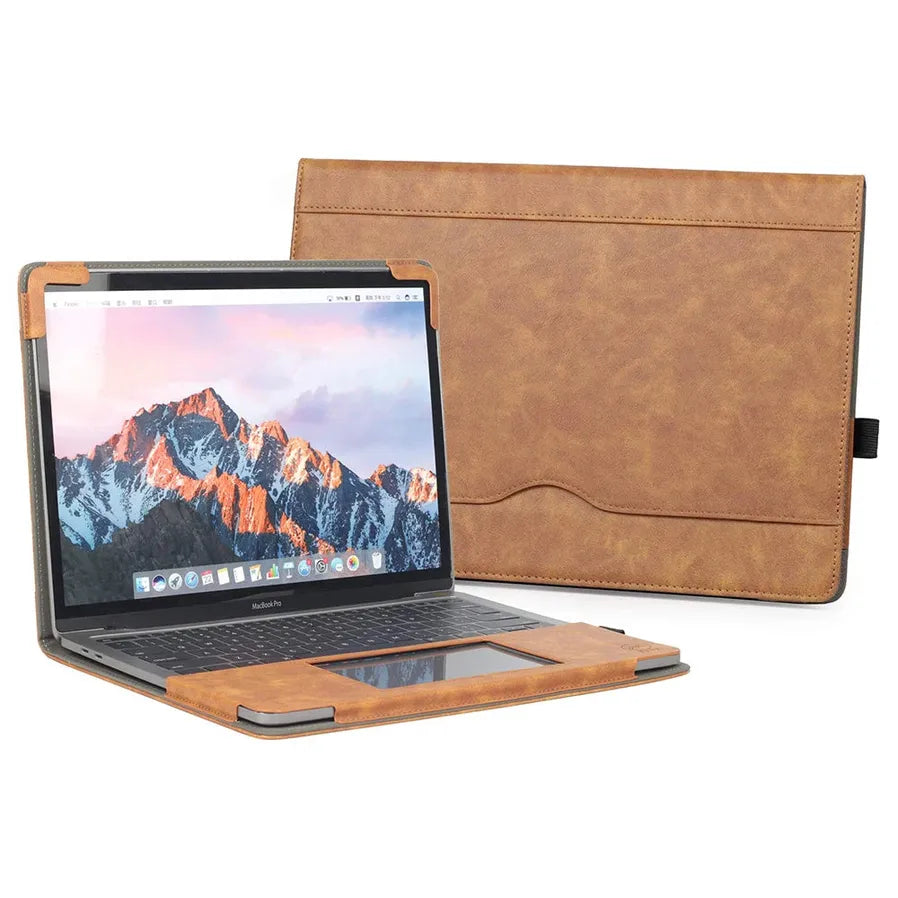 HKM-316819 Leather Laptop Sleeve Case for MacBook Pro 13 with Pen Holder