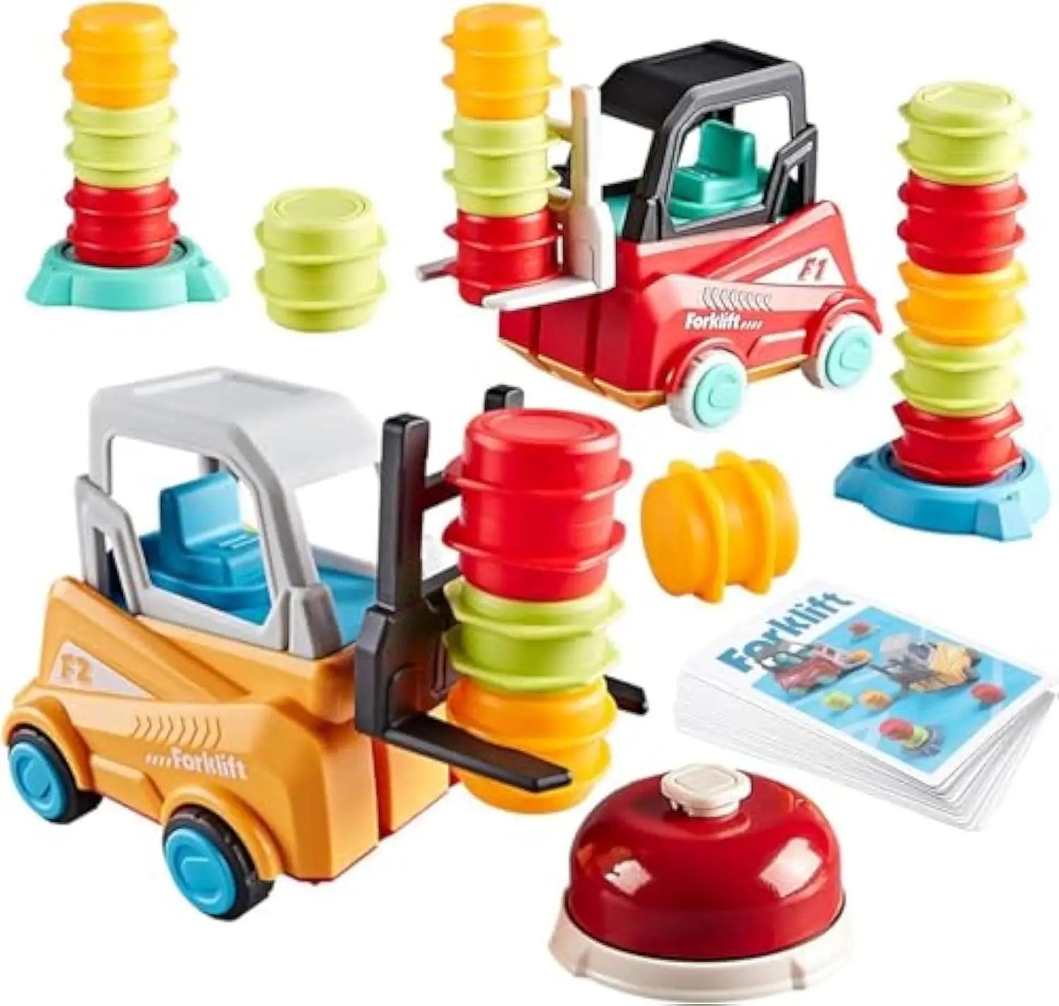 HKM-316947 Kids Montessori Engineer Forklift Balancing Stacking Game Toy
