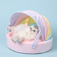 HKM-3172029 Rainbow Dual-Purpose Soft Pet Sleeping Mat for Cats and Dogs
