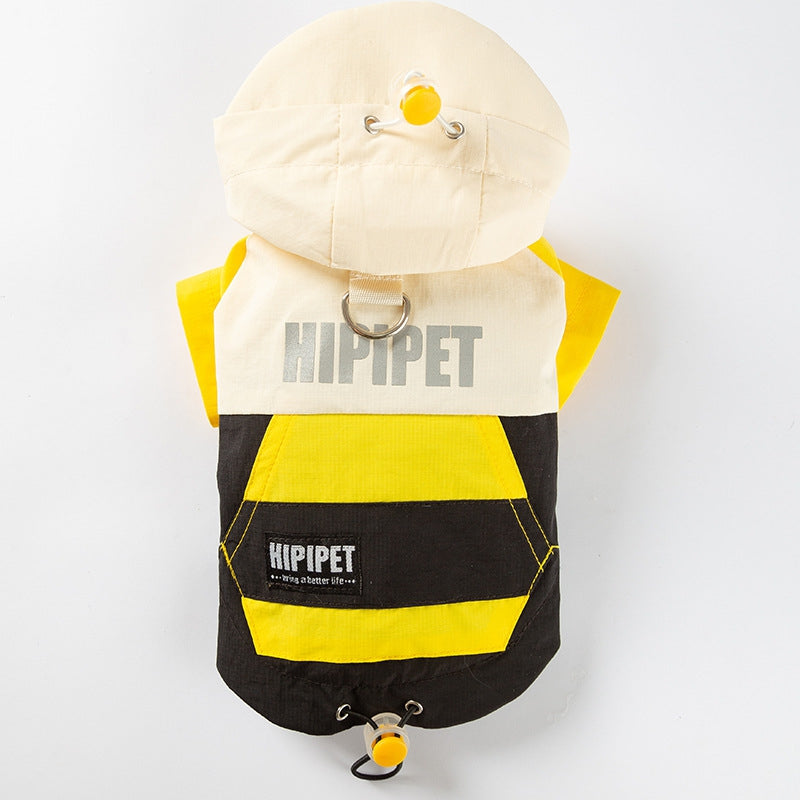 HKM-3172541 Color Block Dog Hoodie with Belt Loop for Small and Medium Dogs - Adjustable Fit and Durable Fabric