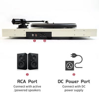 HKM-317267 Bluetooth Vinyl Record Player with Adjustable Counterweight and High-Fidelity Sound