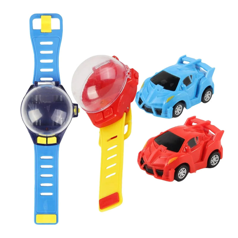 HKM-317267 Mini Remote Control Car with Watch Controller - USB Rechargeable Cartoon Racing Toy for Ages 5 and Up