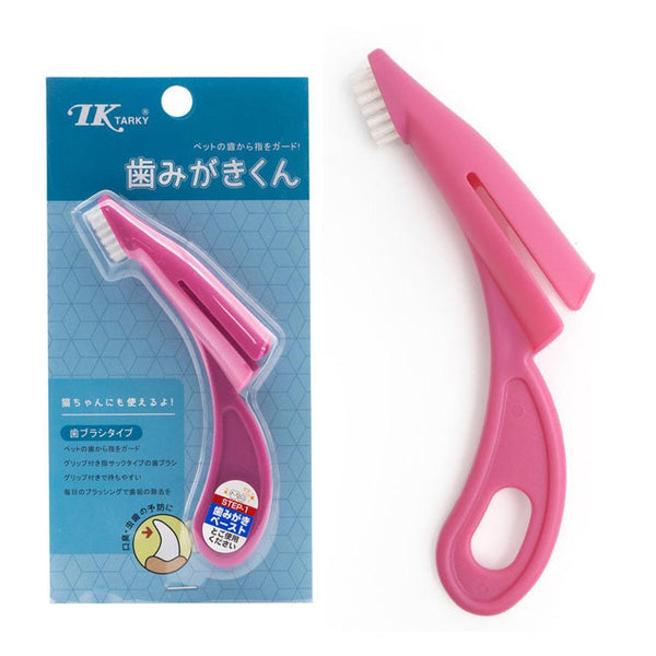 HKM-317331 Dog Toothbrush with Nylon Brush Head and ABS Handle for Effective Dental Care