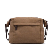 HKM-317331 Eco-Friendly Canvas Toiletry Bag with Zipper Closure - Retro Travel Cosmetic Storage