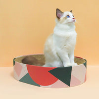 HKM-3173949 Oval Corrugated Cat Scratch Board for Claw Grinding and Play