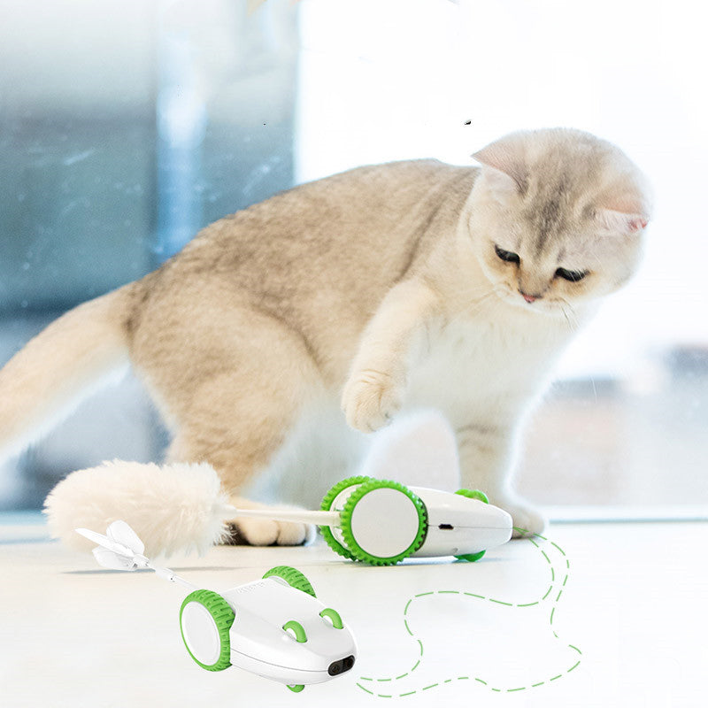HKM-3174589 Automatic Feather Cat Toy Replacement Head with USB Charging and Long-Lasting Battery