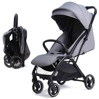 HKM-317459 3-in-1 Luxury Compact Baby Stroller with Gravity Auto-Folding Design