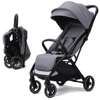 HKM-317459 3-in-1 Luxury Compact Baby Stroller with Gravity Auto-Folding Design