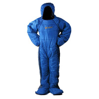 HKM-317459 Humanoid Blue Gray Color Patchwork Sleeping Bag for Walking and Camping