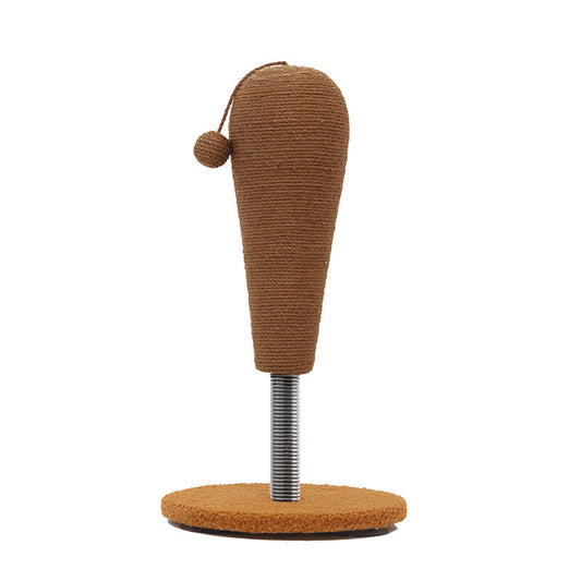 HKM-3175229 Anti-Scratch Cat Tumbler with Hemp Rope and Grasping Balls for Play and Relief