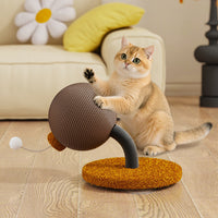 HKM-3175229 Anti-Scratch Cat Tumbler with Hemp Rope and Grasping Balls for Play and Relief