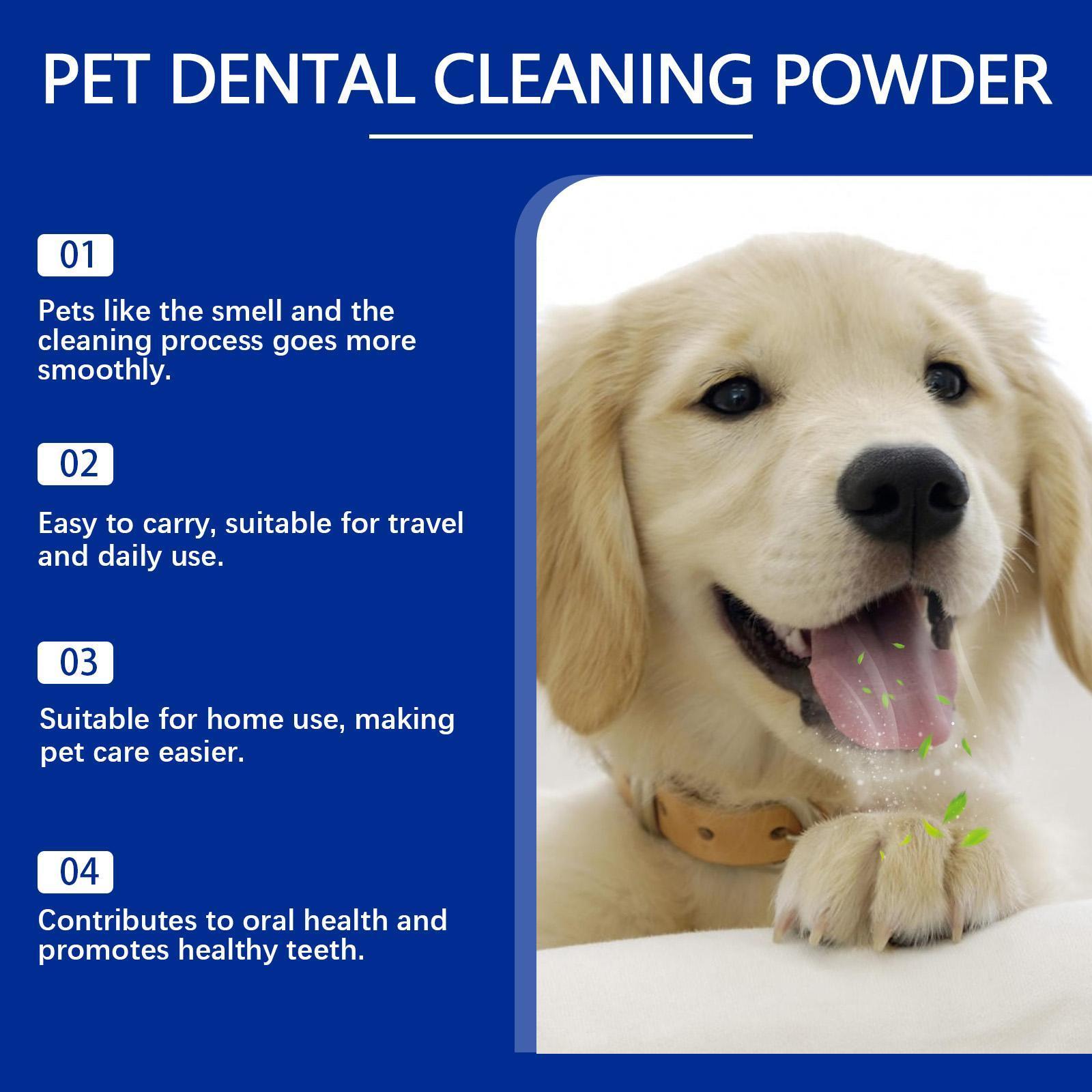HKM-3175613 Dog Tooth Cleaning Powder for Tartar Removal and Fresh Breath Care