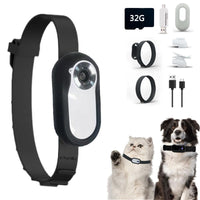 HKM-3175741 Wireless Cat and Dog Collar Camera for Indoor and Outdoor Use, USB Rechargeable