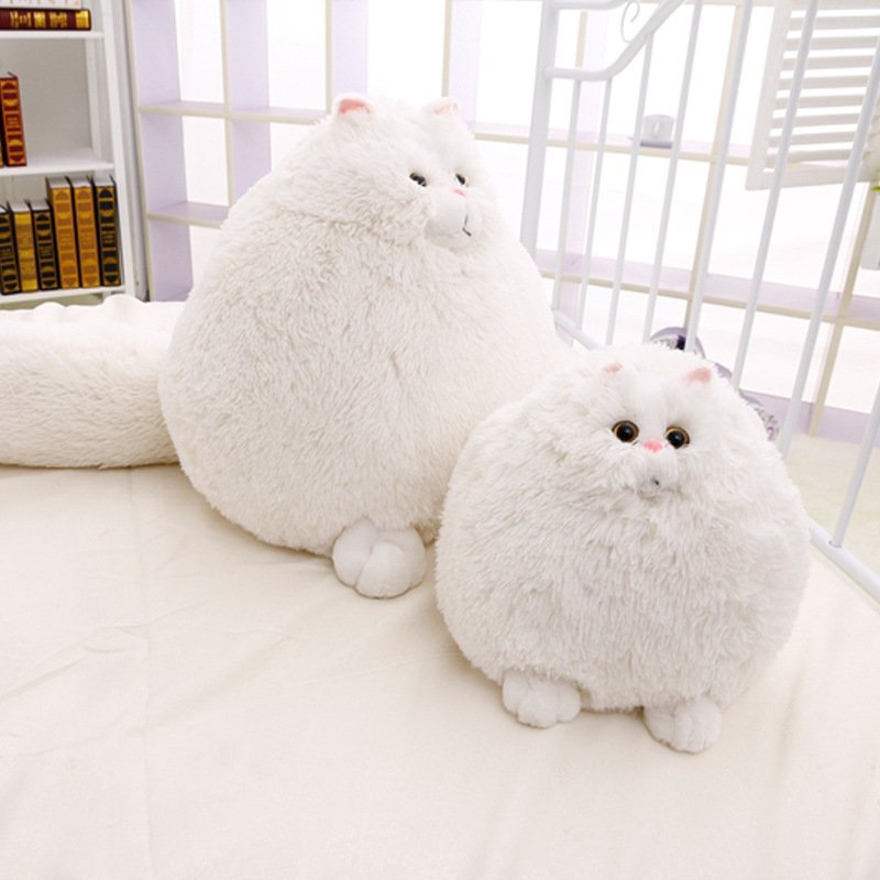 HKM-317651 Cute Persian Cat Plush Stuffed Animal - Soft Cotton, 30/50cm, Unisex, Great for Ages 3+