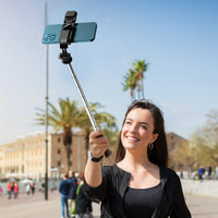 HKM-317651 Portable Bluetooth Selfie Stick Tripod with Retractable Design and Optional Beauty Fill Light