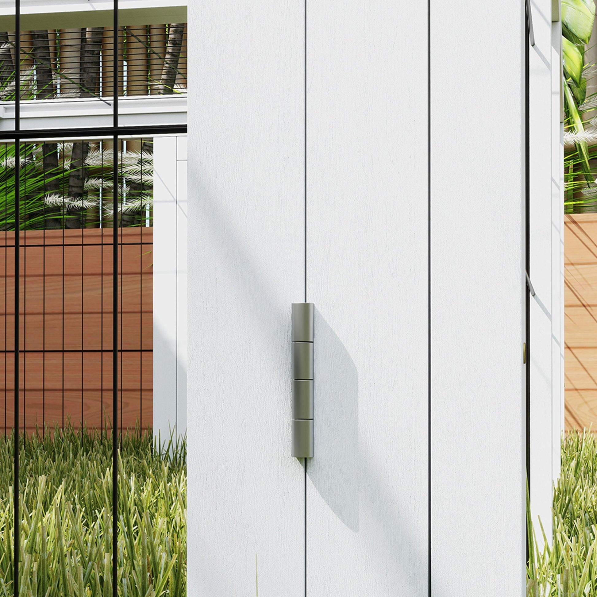 HKM-3177405 64" Wooden Outdoor Rabbit Hutch with Enclosed Run and Weather-Resistant Design