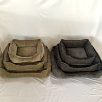 HKM-3177789 Cozy Corduroy Cat Nest in Black and Khaki ¨C Available in Three Sizes