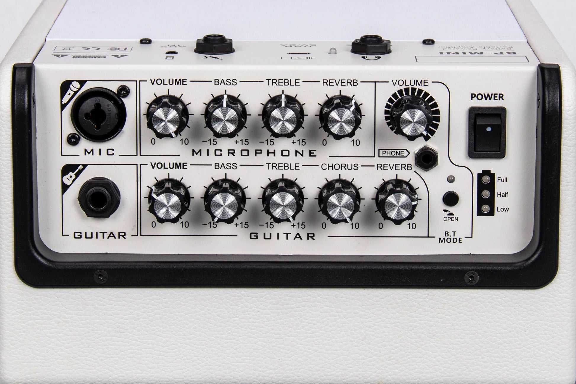 HKM-317779 30W Portable Battery-Powered Guitar Amplifier with Bluetooth and Rechargeable Battery