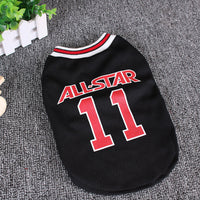 HKM-3179325 Casual Cotton Dog Vest for Spring and Summer, Available in Black and Red, Multiple Sizes