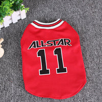 HKM-3179325 Casual Cotton Dog Vest for Spring and Summer, Available in Black and Red, Multiple Sizes