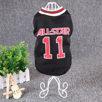 HKM-3179325 Casual Cotton Dog Vest for Spring and Summer, Available in Black and Red, Multiple Sizes