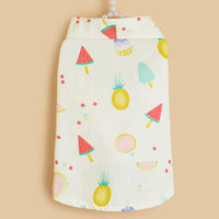 HKM-3180093 Watermelon Fruit Print Cotton Dog Shirt - Multi-Size Pet Apparel