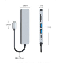 HKM-318099 6-in-1 Type-C Multi-Function Dock with 4K HDMI, USB, SD/TF Card Reader
