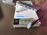 HKM-318099 6-in-1 Type-C Multi-Function Dock with 4K HDMI, USB, SD/TF Card Reader